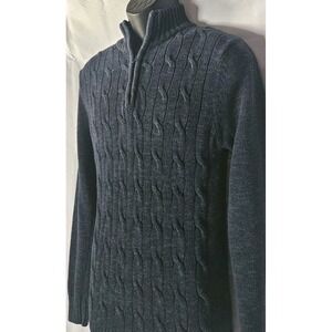 Kian‎ D. Los Angeles Sweater Mens Size Small Blue 1/4 Zip Pullover Knit